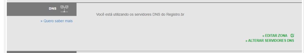 alterar ns no registro.br